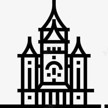 旅行建筑蒂米什瓦拉东正教堂图标图标