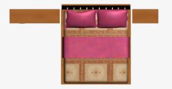 彩平图户型图时尚床床头柜素材