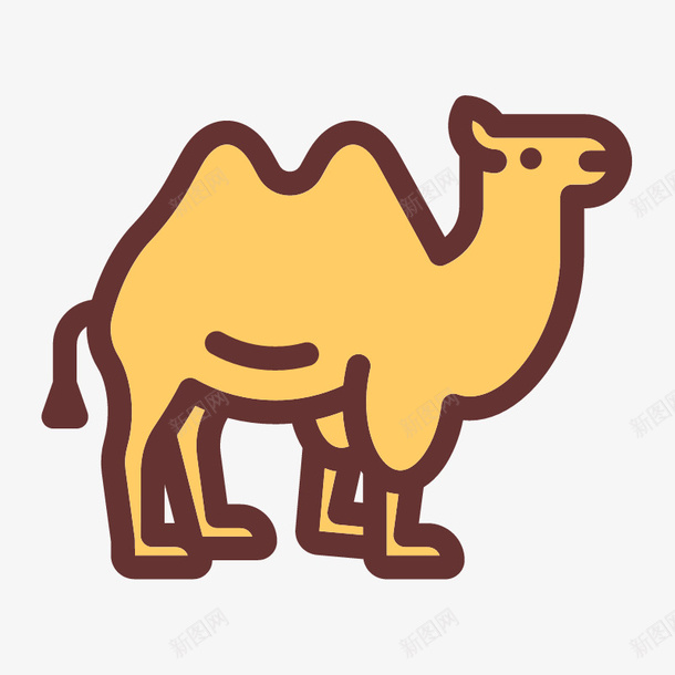 手绘骆驼png免抠素材_88icon https://88icon.com 动物 手绘 矢量装饰 装饰 装饰画 骆驼