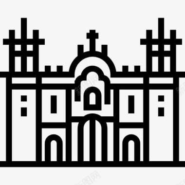 着名地标建筑Cusco大教堂图标图标