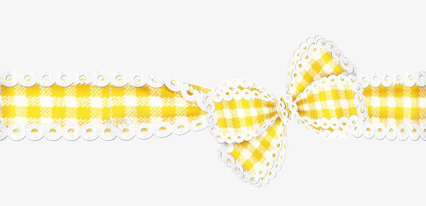 简约小清新蝴蝶结装饰png免抠素材_88icon https://88icon.com 礼物盒装饰 蕾丝边 蝴蝶结 黄色