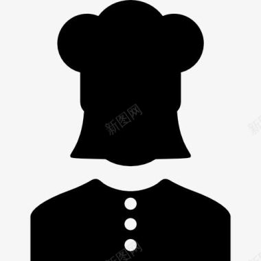 性格女女厨师图标图标