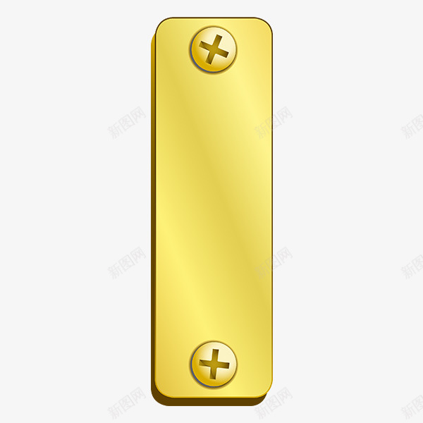 金色金属带螺丝的立体图形png免抠素材_88icon https://88icon.com 立体 螺丝 金属 金属块 金色