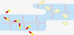 心电图药物矢量图素材