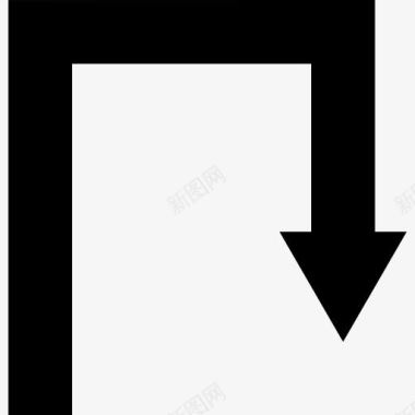 曲折道路箭角符号图标图标