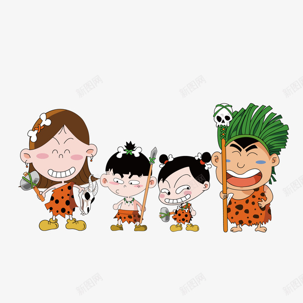 卡通野人矢量图ai免抠素材_88icon https://88icon.com 人物 卡通 可爱 可爱的野人 矢量图 野人