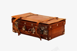 破旧的长方体行李箱素材