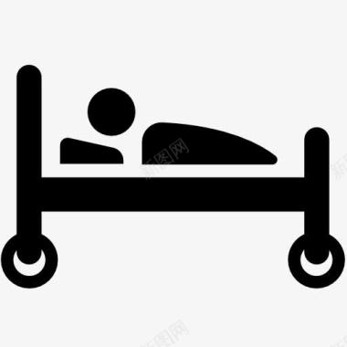 躺在病床上的病人图标图标