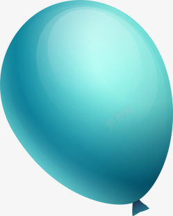 蓝色漂浮气球素材