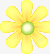 黄色春天光效花朵素材