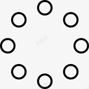 小圈子里形成一个圈图标图标