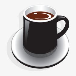 黑色咖啡杯子素材