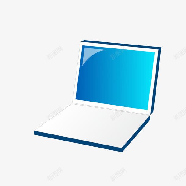 蓝色家用电器笔记本电脑png免抠素材_88icon https://88icon.com 家用 电器 电脑 笔记本 蓝色