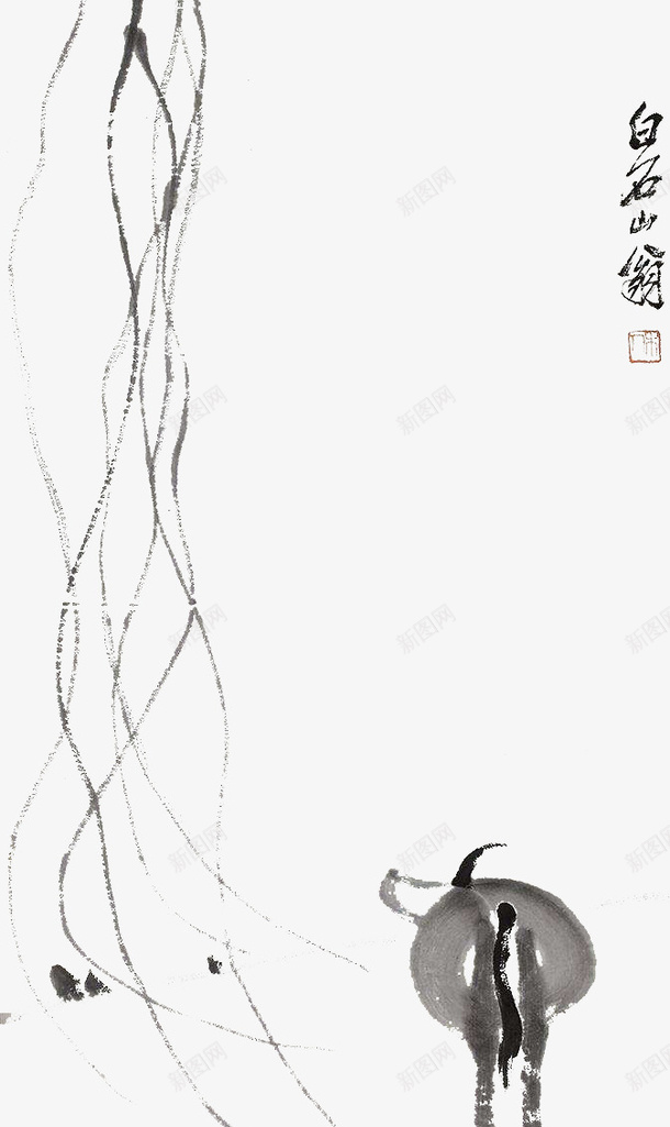 牛装饰水墨画png免抠素材_88icon https://88icon.com 传统水墨 国画牛 水墨牛 装饰水墨画 设计素材