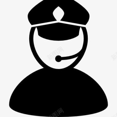 职业的帽子警方图标图标