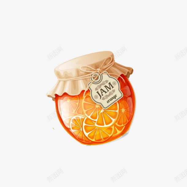 甜橙果酱png免抠素材_88icon https://88icon.com 果酱 橙子 瓶子