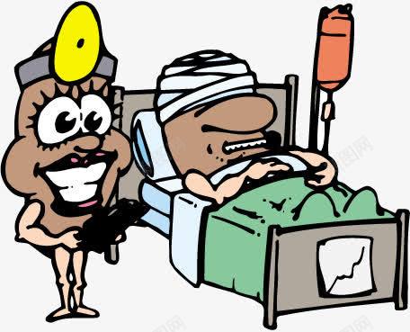 漫画手绘图png免抠素材_88icon https://88icon.com 人休息 住院 医生看病 漫画 生病 病人休息