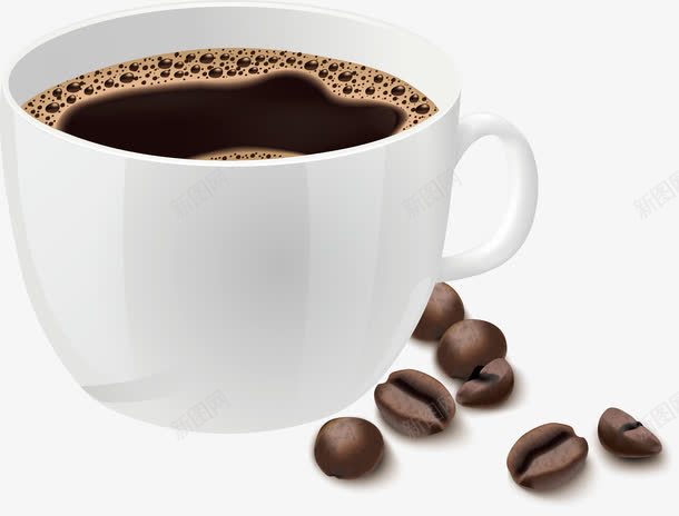 原汁原味的咖啡矢量图ai免抠素材_88icon https://88icon.com 咖啡 咖啡豆 矢量图