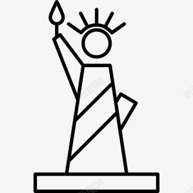 耶稣神像自由女神像图标图标
