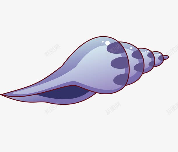 卡通手绘紫色海螺png免抠素材_88icon https://88icon.com 卡通的海洋生物 手绘的海螺 矢量的海螺 紫色的海螺