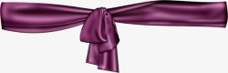 紫色蝴蝶结彩带素材