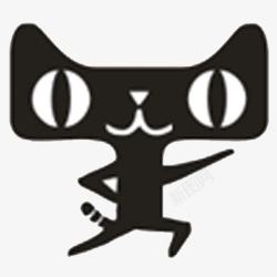 黑色卡通天猫标志素材