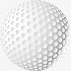 白色简约高尔夫球装饰图案素材