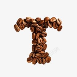 咖啡豆字母素材