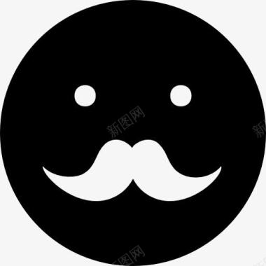 黑胡子的男性表情符号的图标图标