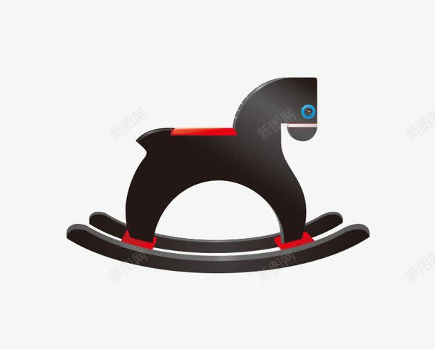 儿童跷跷板木马png免抠素材_88icon https://88icon.com 游戏 源文件 玩具 黑色