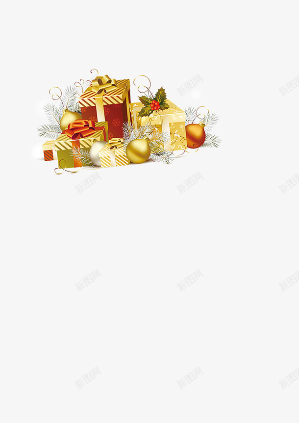 圣诞节礼物礼盒psd免抠素材_88icon https://88icon.com 圣诞节礼物礼盒