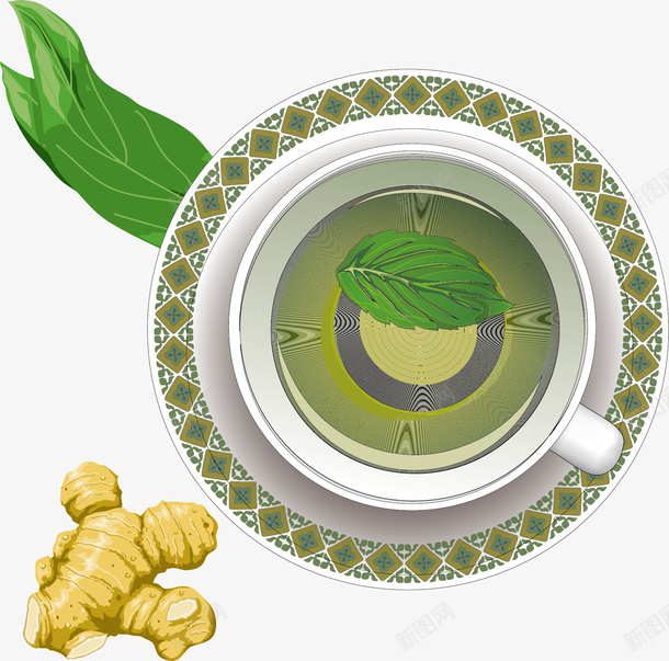 一杯姜茶广告矢量图ai免抠素材_88icon https://88icon.com 卡通 姜茶 生姜 生姜红茶 红糖姜茶 茶杯 茶水 矢量图