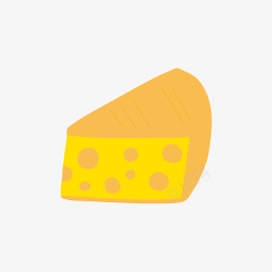一块黄色的奶酪矢量图素材