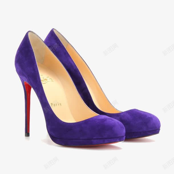 一双蓝色磨砂高跟鞋png免抠素材_88icon https://88icon.com Louboutin 产品实物 法国Christian 磨砂 蓝色