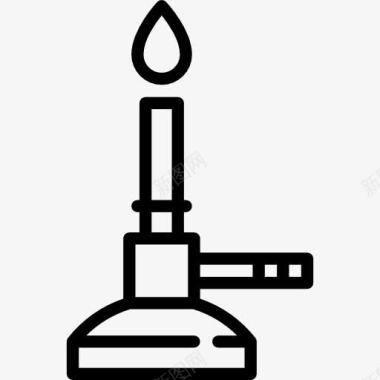 消防头盔BunsenBurner图标图标