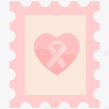 粉红色爱心粉红色爱心邮票图标图标