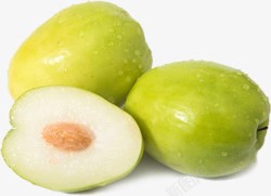 新鲜梨水果剖面养生素材