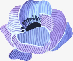 蓝紫相间花朵素材