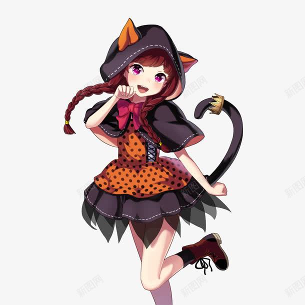 手绘魔猫姬png免抠素材_88icon https://88icon.com 手绘