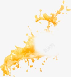 黄色简约液体效果元素素材