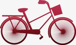 卡通效果单车自行车素材