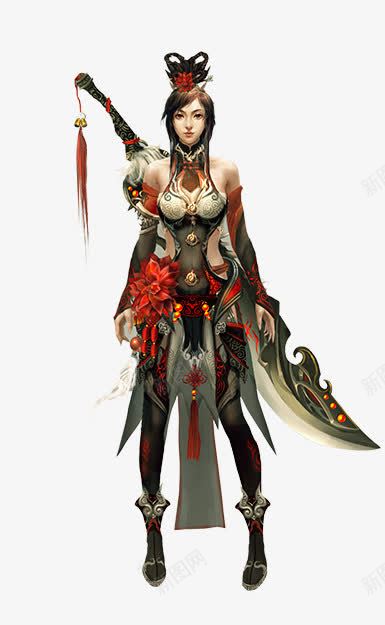 3D游戏红色系女性战士png免抠素材_88icon https://88icon.com 3d 女性 战士 游戏 色系