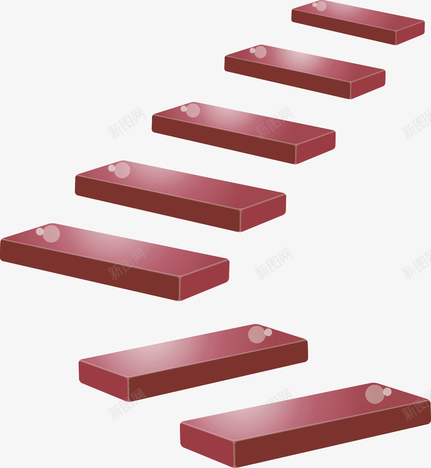 红色简约阶梯装饰图案png免抠素材_88icon https://88icon.com 免抠PNG 简约 红色 装饰图案 阶梯