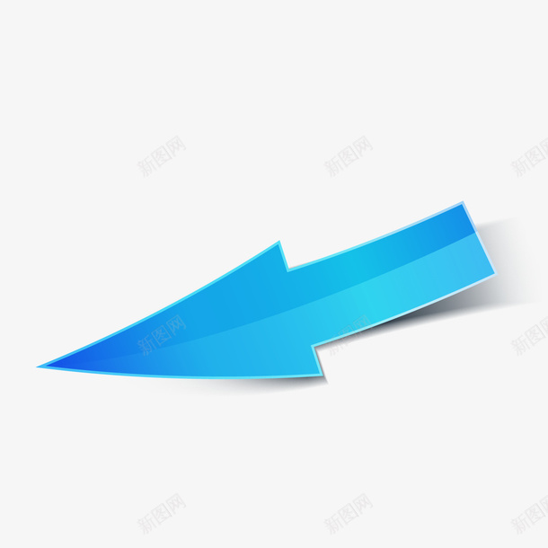 卡通蓝色箭头符号png免抠素材_88icon https://88icon.com 卡通箭头 箭头符号 背景装饰 蓝色箭头
