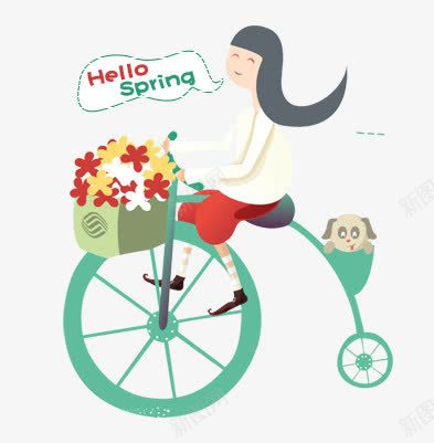骑单车的小女孩png免抠素材_88icon https://88icon.com 骑单车的小女孩