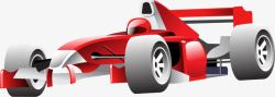 红色F1方程式赛车矢量图素材