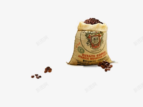 一袋咖啡豆psd免抠素材_88icon https://88icon.com 一袋咖啡豆 咖啡豆 麻袋