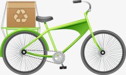 自行车绿色出行素材