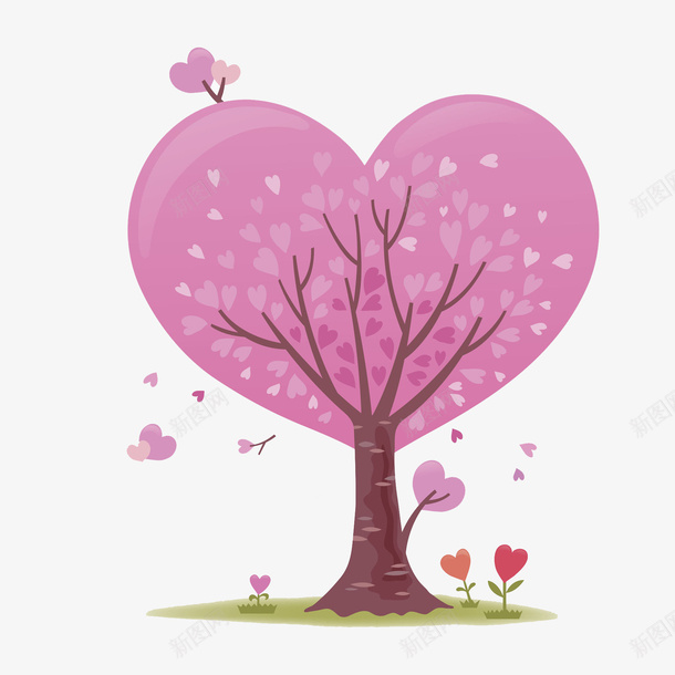 爱心树木png免抠素材_88icon https://88icon.com 卡通动物 卡通手绘 树叶 水彩画 爱心树木 装饰图案