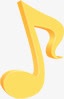 黄色音乐乐符六一儿童节素材